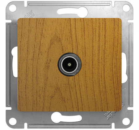 Schneider Electric GSL000593 GLOSSA TV АНТЕННА коннектор, механизм, ДЕРЕВО ДУБ