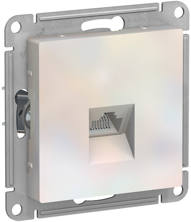 Schneider Electric ATN000483 ATLASDESIGN РОЗЕТКА компьютерная RJ45, кат. 5Е, механизм, ЖЕМЧУГ