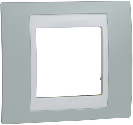 Schneider Electric MGU6.002.870 UNICA ХАМЕЛЕОН РАМКА 1-постовая, БЕЛЫЙ/ МОРСКАЯ ВОЛНА