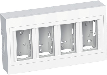 Schneider Electric ALB47458N КОРОБКА НАР.МОНТ 4Х2 ВЕРТ.С РАМКОЙ АНТИБ