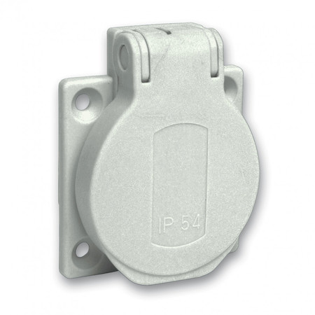 Schneider Electric PKS52G РОЗЕТКА СЕРАЯ 10/16A 50Х50ММ IP54 ВИНТЫ СБОКУ