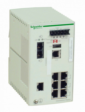 Schneider Electric TCSESM083F1CS0 КОММУТАТОР CONNEXIUM (MANAGED) 7TX/1FX-S