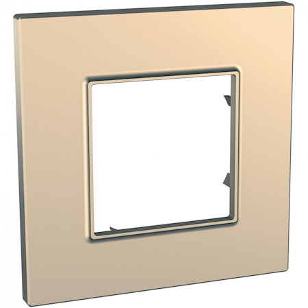 Schneider Electric MGU6.702.56 UNICA QUADRO РАМКА 1-постовая, МЕДЬ