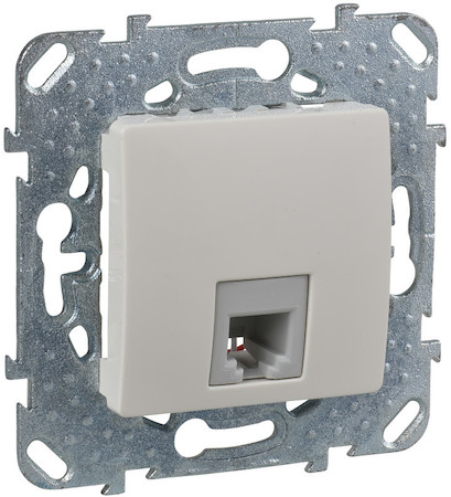 Schneider Electric MGU5.492.25ZD UNICA РОЗЕТКА телефонная, RJ11, одиночная, 4 контакта, БЕЖЕВЫЙ