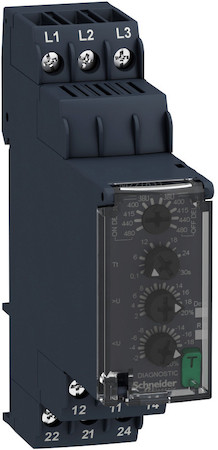 Schneider Electric RM22TR33 РЕЛЕ КОНТ. ЧЕР., ОБР.ФАЗ, ПОН.,ПОВ.НАПР.