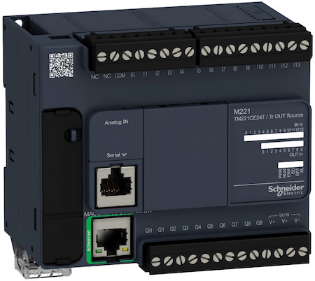 Schneider Electric TM221CE24T КОМПАКТНЫЙ БАЗОВЫЙ БЛОК M221-24IO ТРАНЗИСТ ИСТОЧНИК ETHERNET