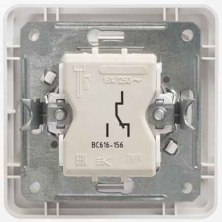 Schneider Electric VS616-156-18 W59 1-клавишный ПЕРЕКЛЮЧАТЕЛЬ, 16АХ, в сборе, БЕЛЫЙ