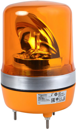 Schneider Electric XVR10B05 ЛАМПА МАЯЧОК ВРАЩ ОРАНЖ 24В AC/DC 106ММ