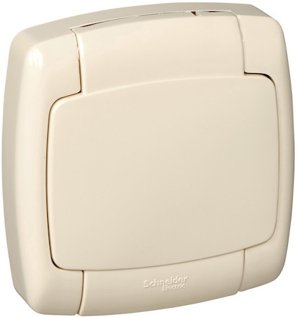 Schneider Electric RA16-112B-SI РОЗЕТКА &laquo;РОНДО IP44&raquo;ОУ С ЗК СЛ.К