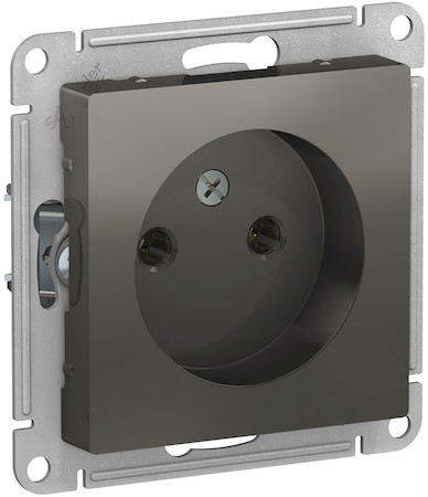 Schneider Electric ATN000941 ATLASDESIGN РОЗЕТКА без заземления без шторок, 16А, механизм, СТАЛЬ