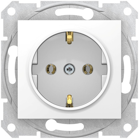 Schneider Electric SDN3000521 SEDNA РОЗЕТКА с зазем. конт., без защит. шторок, 16А, 250В, БЕЛЫЙ