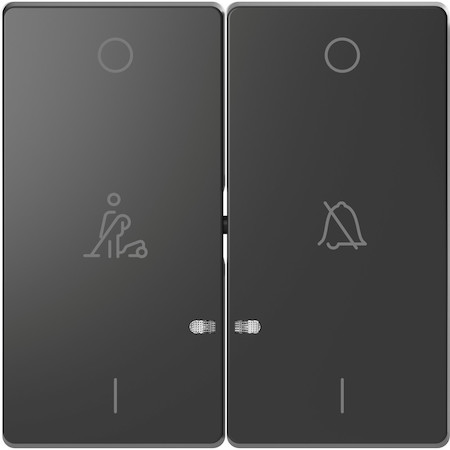 Schneider Electric MTN3429-6034 MERTEN D-Life КЛАВИША 2-ная, линзой LED, символ: звонок/горничная, АНТРАЦИТ