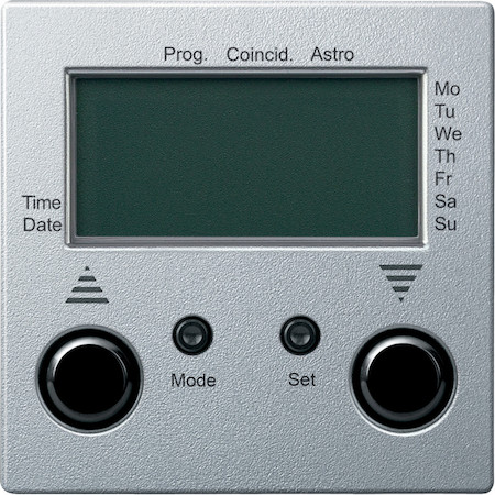 Schneider Electric MTN586160 MERTEN ТАЙМЕР УПРАВ. ЖАЛЮЗИ НЕД., накладной модуль, АЛЮМИНИЙ, SM
