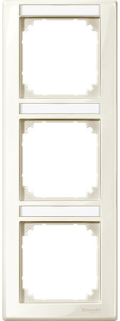 Schneider Electric MTN470344 MERTEN M-Smart РАМКА 3 поста с полем д/надп. верт. устан. БЕЖЕВЫЙ, SM