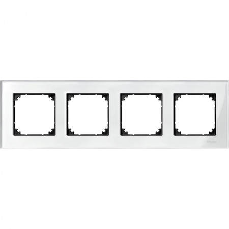 Schneider Electric MTN404419 MERTEN M-Elegance РАМКА стеклянная 4 поста, БРИЛЛИАНТ, SM