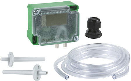 Schneider Electric 004700360 Датчик давления воздуха дифф. SPD360-100&hellip;2500 Па, 0-10В/4-20мА ЖКД