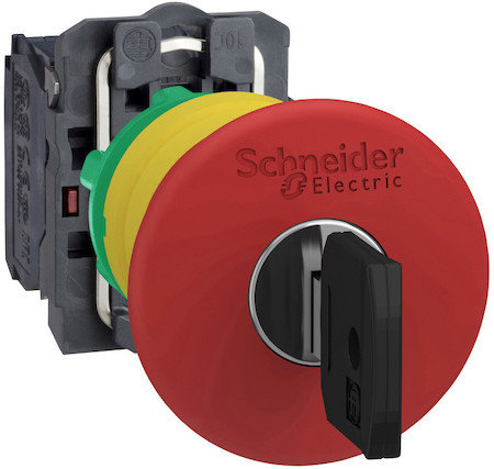 Schneider Electric КНОПКА АВАРИЙНОГО ОСТ. 22ММ С КЛЮЧЕМ XB5AS9445
