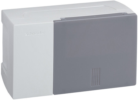 Schneider Electric MIP12104T MINI PRAGMA ЩИТ НАВЕСНОЙ С ДЫМЧАТОЙ ДВ. 1РЯД/4МОД,IP40,IK07,50А,2 клеммы,Италия