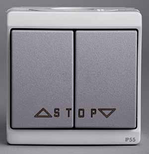 Schneider Electric ENN35742 Выключатель для жалюзи, авт., блокир., в сборе серый IP55