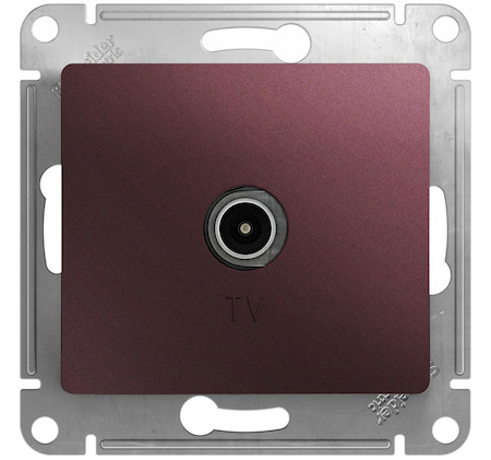 Schneider Electric GSL001193 GLOSSA TV АНТЕННА коннектор, механизм, БАКЛАЖАНОВЫЙ