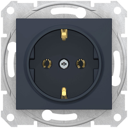 Schneider Electric SDN3000570 SEDNA РОЗЕТКА с зазем. конт., без защит. шторок, 16А, 250В, ГРАФИТ