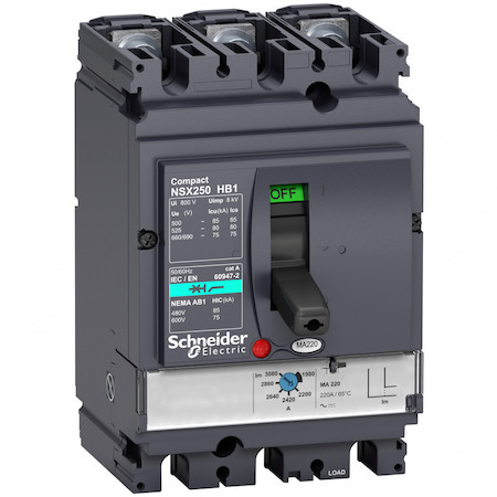 Schneider Electric LV433503 3П АВТОМ.ВЫКЛ. MA220 NSX250HB1 (75кА при 690B)