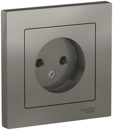Schneider Electric ATN000940 ATLASDESIGN РОЗЕТКА без заземления, 16А, в сборе, СТАЛЬ
