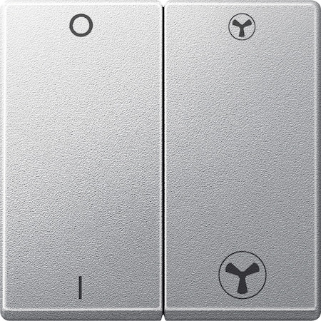 Schneider Electric MTN435060 MERTEN КЛАВИША двойная д/механизма выключателя вентилятора АЛЮМИНИЙ, SM