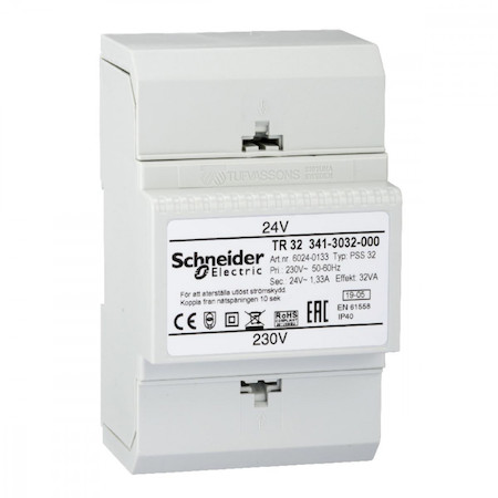 Schneider Electric 3413032000 Трансформатор TR 32, ~220/24В 32ВА, установка на DIN рейку или на стену