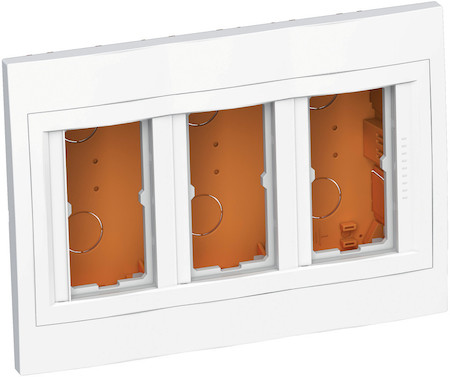 Schneider Electric ALB44466N КОРОБКА СКР.МОНТ 3Х2 ВЕРТ.С РАМКОЙ R9003