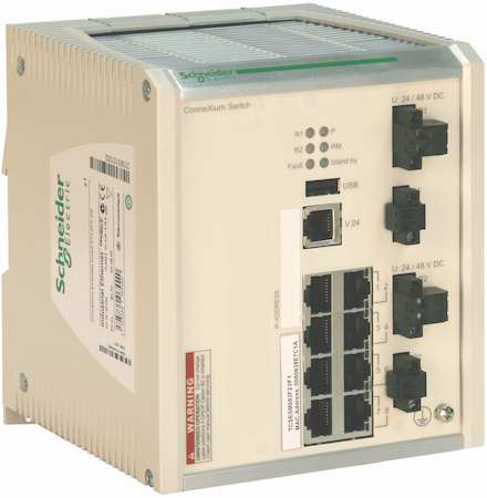 Schneider Electric TCSESM083F23F1 Коммутатор ConneXium (Managed) 8TX, усовершен.