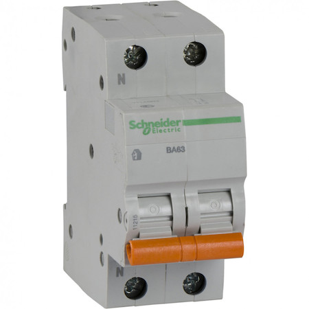 Schneider Electric 11215 АВТОМАТИЧЕСКИЙ ВЫКЛЮЧАТЕЛЬ ВА63 1П+Н 25A C 4,5 кА, Болгария/Италия