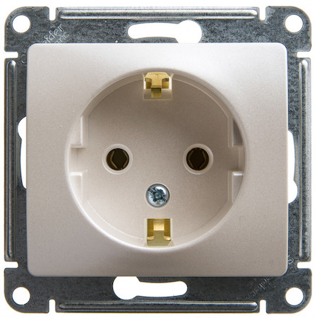 Schneider Electric GSL000643 GLOSSA РОЗЕТКА с заземлением, механизм, ПЕРЛАМУТР
