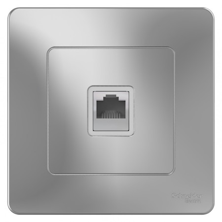 Schneider Electric BLNIS011003 BLANCA С/У РОЗЕТКА телефонная RJ11, АЛЮМИНИЙ