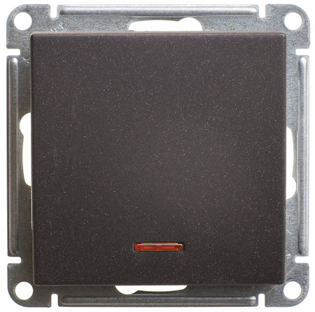 Schneider Electric VS610-157-6-86 W59 1-клавишный ПЕРЕКЛЮЧАТЕЛЬ с подсв. 10АХ, механизм, ЧЕРНЫЙ БАРХАТ