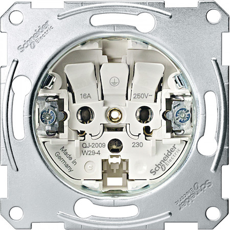 Schneider Electric MTN2000-0000 MERTEN МЕХАНИЗМ розетки 16А б/заземляющего контакта, QF