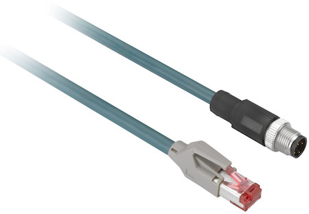 Schneider Electric XGSZ12E4503 КАБЕЛЬ, М12-RJ45, 3 М, ETHERNET