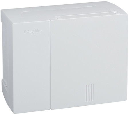 Schneider Electric MIP12106 MINI PRAGMA ЩИТ НАВЕСНОЙ С БЕЛОЙ ДВ. 1РЯД/6МОД,IP40,IK07,63А,2 клеммы,Италия