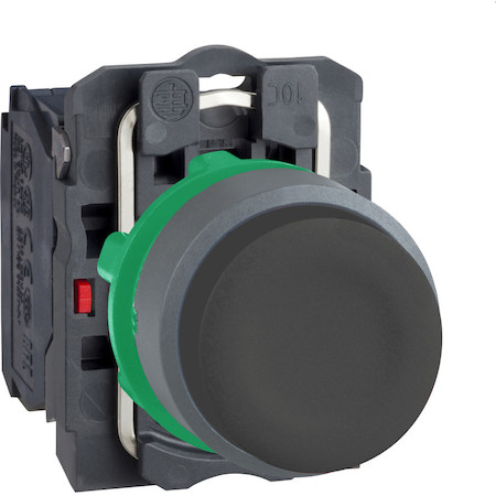 Schneider Electric XB5AP21C0 КНОПКА 22ММ ЧЕРНАЯ С ВОЗВРАТОМ, ЗАЩИТА, ЗАПОДЛИЦО, 1НО, ПЛАСТИК C0