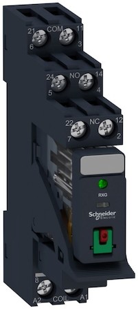 Schneider Electric RXG22B7PV КОМПЛ.:РЕЛЕ,КОЛ.,2С/О,~24В,5А, С ВАРИСТ.
