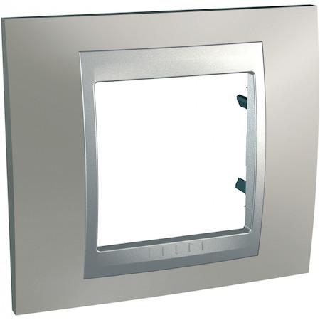 Schneider Electric MGU66.002.039 UNICA TOP РАМКА 1-постовая, АЛЮМИНИЙ/НИКЕЛЬ