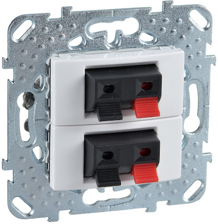 Schneider Electric MGU5.8787.18ZD UNICA АУДИОРОЗЕТКА двойная, БЕЛЫЙ