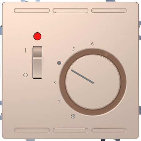 Schneider Electric MTN5761-6051 MERTEN D-Life ТЕРМОРЕГУЛЯТОР с центр. пл. с выкл.24В, ШАМПАНЬ, SD