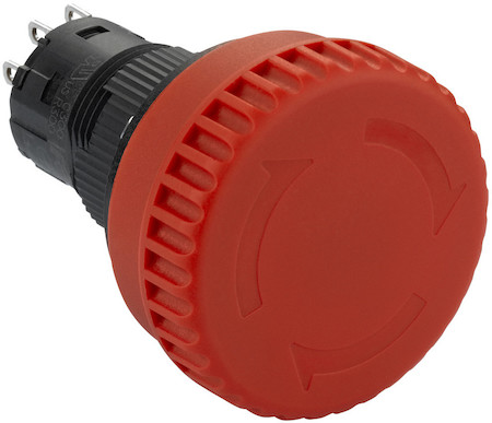 Schneider Electric XB6ETI523P КНОПКА АВАР. ОСТ., 16ММ, С ПОДСВ., 24В