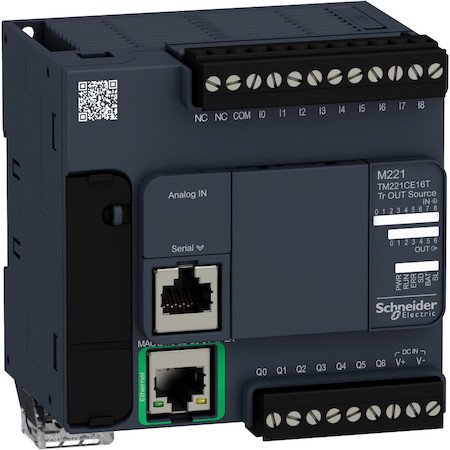 Schneider Electric TM221CE16T КОМПАКТНЫЙ БАЗОВЫЙ БЛОК M221-16IO ТРАНЗИСТ ИСТОЧНИК ETHERNET