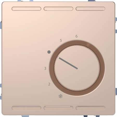 Schneider Electric MTN5763-6051 MERTEN D-Life ТЕРМОРЕГУЛЯТОР с центр. пл. с перекл. конт.24В, ШАМПАНЬ, SD