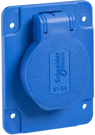 Schneider Electric PKS61B РОЗЕТКА СИНЯЯ 10/16A 65Х85ММ IP54 ВИНТЫ СЗАДИ