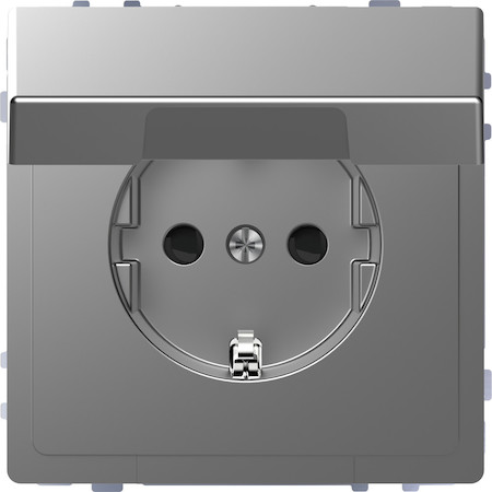 Schneider Electric MTN2310-6036 MERTEN D-Life РОЗЕТКА 16А с з/к и крышкой IP20, НЕРЖ. СТАЛЬ