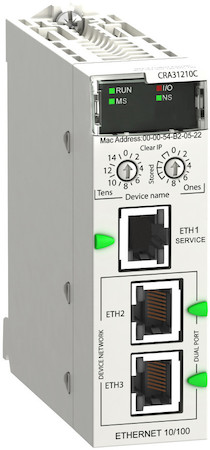 Schneider Electric BMXCRA31210C Адаптер удал. в/в RIO Ethernet, покр