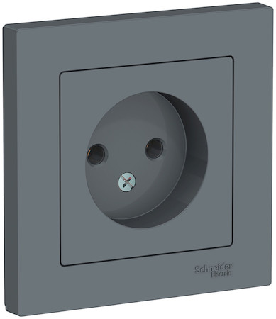 Schneider Electric ATN000740 ATLASDESIGN РОЗЕТКА без заземления, 16А, в сборе, ГРИФЕЛЬ
